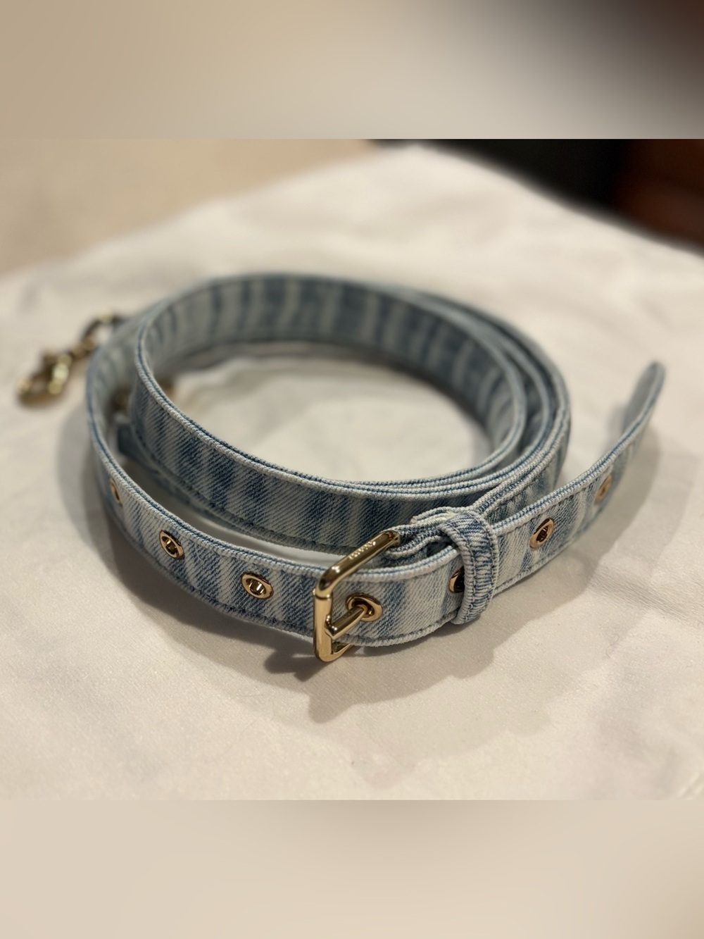 Coach Mini Rowan Crossbody Bag In Loved Denim With Charms - Picture 12 of 16